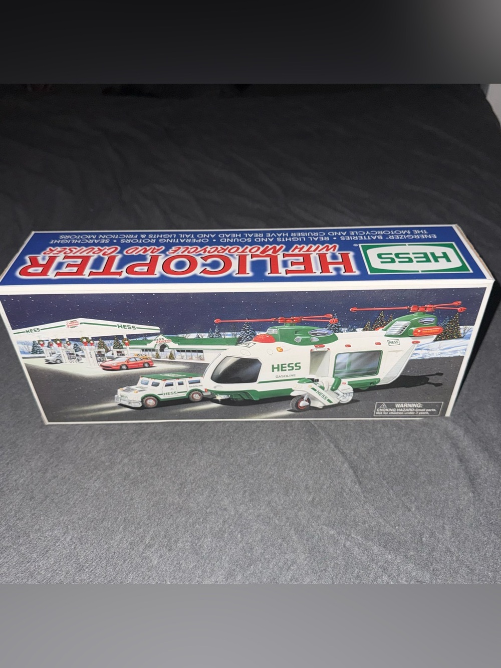 Hess Helicopter Motorcycle & Cruiser NIB Y2K 2001